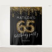 Tenture 65e anniversaire Empreinte de léopard photo fond (Devant)