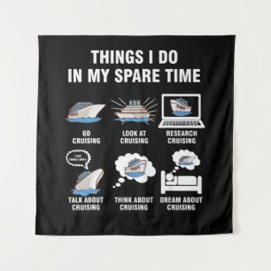 Tenture 6 Choses Que Je Fais Dans Mon Temps Libre De Crois