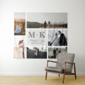 Tenture 6 Photo Mariage Collage Nouveaux mariés (En situation (horizontale))