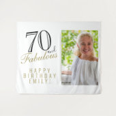 Tenture 70 ans et Fabuleux Fond pour photo d'anniversaire (Devant (Horizontal))