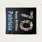 Tenture 70e Anniversaire 15 Photos Numéro 70 Collage Fond (Devant (Horizontal))