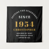 Tenture 70e anniversaire 1954 Elégant Black Gold Chic (Devant)