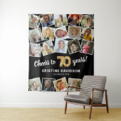 Tenture 70e anniversaire Multi Photo fond (En situation)