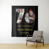 Tenture 70e anniversaire Numéro 70 Photo Collage moderne N (En situation)