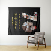 Tenture 70e anniversaire Numéro 70 Photo Collage moderne N (En situation (horizontale))