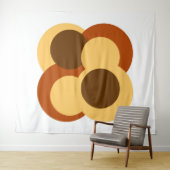 Tenture 70s Abstract Geometric Circular Shapes (En situation (horizontale))