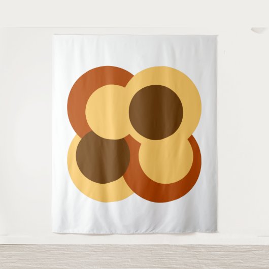 Tenture 70s Abstract Geometric Circular Shapes (Devant)