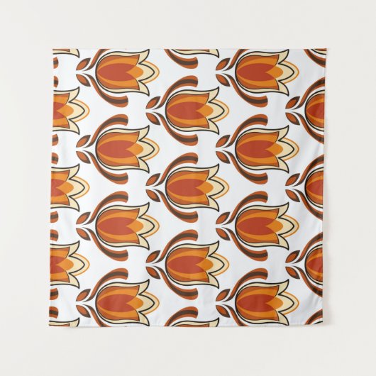 Tenture 70's retro pattern material illustration70s,1970,p (Devant (Horizontal))