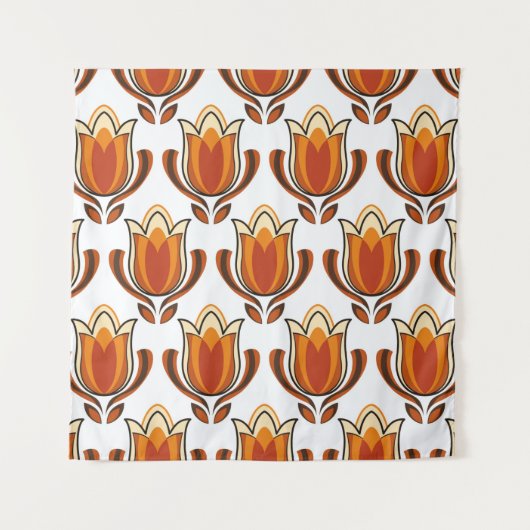 Tenture 70's retro pattern material illustration70s,1970,p (Devant)