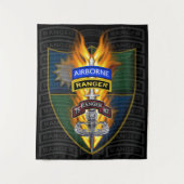 Tenture 75e régiment de Rangers : "Les Rangers mènent le c (Devant)