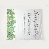 Tenture 75th Birthday Holly December Birth Flower Backdrop (Devant (Horizontal))