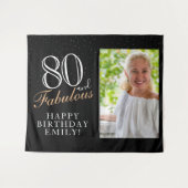 Tenture 80 ans et Fabuleux Fond de photo d'anniversaire 80 (Devant (Horizontal))