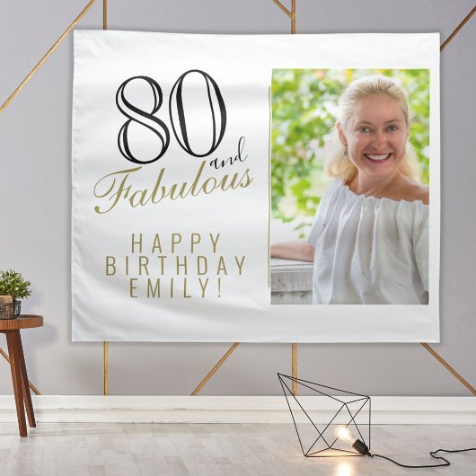 Tenture 80 ans et Fabuleux Fond pour Photo Anniversaire 80
