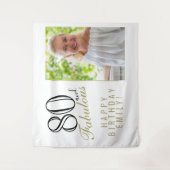 Tenture 80 ans et Fabuleux Fond pour Photo Anniversaire 80 (Devant)