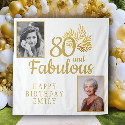 Tenture 80 et Fabulous Gold Foliage 2 Photo Anniversaire