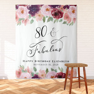 Tenture 80 Merveilleuse Fête d'Anniversaire Florale Aquare