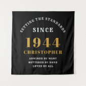 Tenture 80e anniversaire 1944 Elégant Black Gold Chic (Devant)