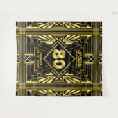 Tenture 80e anniversaire Art Déco Gold Black Great Gatsby (Devant (Horizontal))