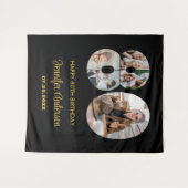 Tenture 80e anniversaire Numéro 80 Photo Collage moderne N (Devant (Horizontal))