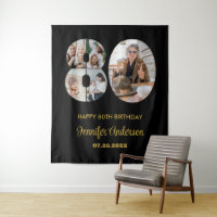 80e anniversaire Numéro 80 Photo Collage moderne N