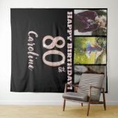 Tenture 80e fête d'anniversaire, Parties scintillant d'or (En situation (horizontale))