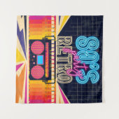 Tenture 80s, retro music party. Old style poster. Disco fl (Devant (Horizontal))