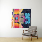 Tenture 80s, retro music party. Old style poster. Disco fl (En situation (horizontale))