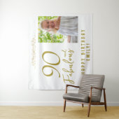 Tenture 90 et fabuleux 90e anniversaire fond photo (En situation)