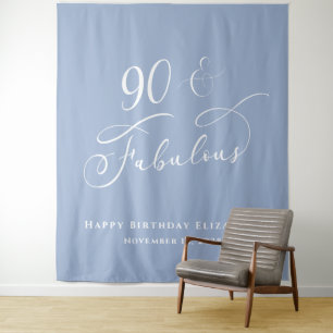 Tenture 90 Fabuleux fête d'anniversaire bleue