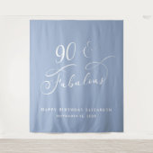 Tenture 90 Fabuleux fête d'anniversaire bleue (Devant)