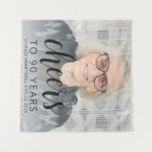 Tenture 90e anniversaire de la fête Photo Black Script Che (Devant (Horizontal))