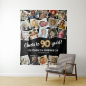 Tenture 90e anniversaire Multi Photo fond (En situation)