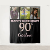 Tenture 90e fête d'anniversaire, Parties scintillant d'or (Devant)