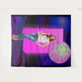 Tenture 90's Retro Space Party Decoration Backdrop (Devant (Horizontal))