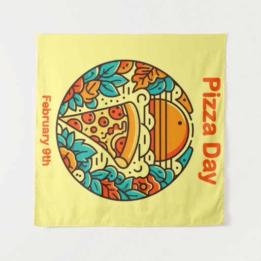 Tenture 9 février - Pizza Day (Devant (Horizontal))
