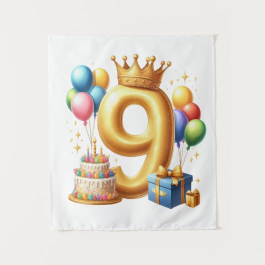 Tenture 9e anniversaire doré (Devant)