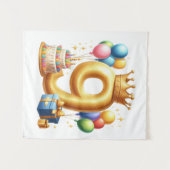 Tenture 9e anniversaire doré (Devant (Horizontal))