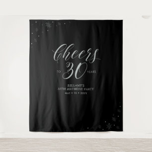Tenture À 30 ans, tchin ! Soirée d'anniversaire Silver &