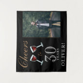 Tenture À 30 Ans Vin Rouge 30e Anniversaire Photo (Devant)