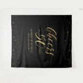 Tenture À 50 ans | 50e anniversaire Or & Noir (Devant (Horizontal))