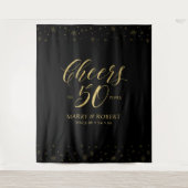 Tenture À 50 ans | 50e anniversaire Or & Noir (Devant)