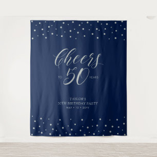 Tenture À 50 ans, santé ! Anniversaire 50 ans Argent et
