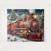 Tenture À bord du train de Noël (Devant (Horizontal))