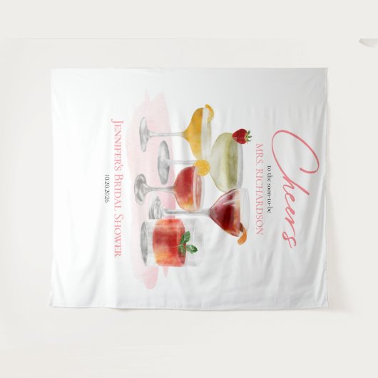 Tenture À | Cocktails Fête des mariées Backdrops (Devant (Horizontal))