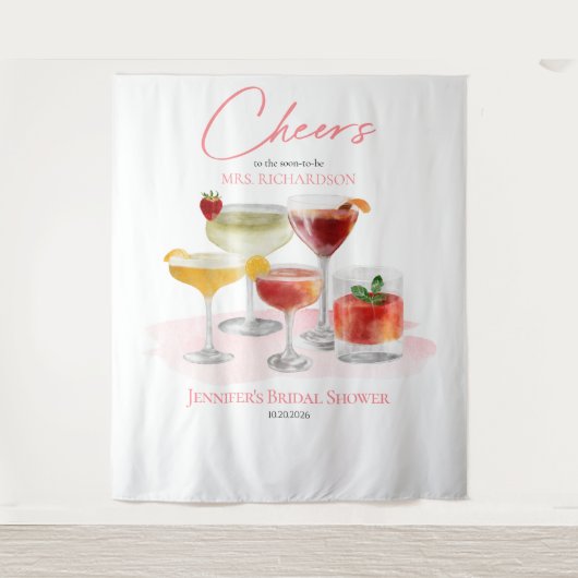 Tenture À | Cocktails Fête des mariées Backdrops (Devant)