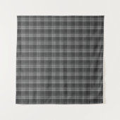 Tenture À damiers gris monochrome (Devant (Horizontal))