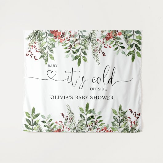 Tenture À feuillage persistant bébé son froid dehors (Devant (Horizontal))