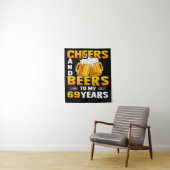Tenture À la santé et bières pour mes 69 ans Cadeau pour m (En situation)