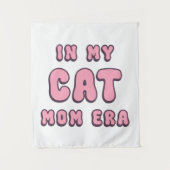 Tenture À l'ère de ma mère chatte - Typographie rose rétro (Devant)
