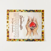 Tenture À Mon Cadeau De Fleur De Soleil Grandma (Devant (Horizontal))